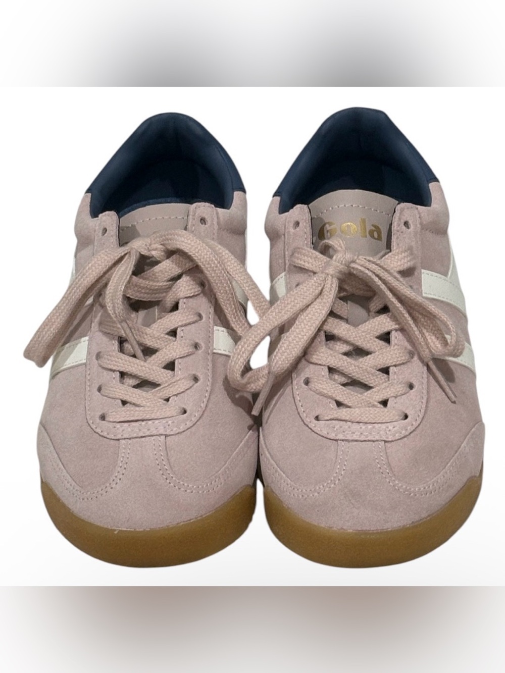 Gola Torpedo Women’s Low Top Lace-Up Sneakers Pink/White/Blue/Brown CLB751 - Picture 4 of 8